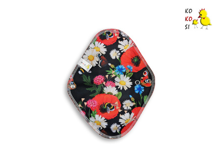 Podpaska MINI,  Maki/ welur czerwony