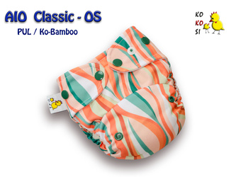 Pieluszka AIO - OS, Ko-Bamboo, Szlaczki