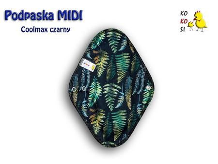 Podpaska MIDI, Paprocie /Coolmax czarny