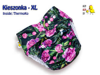 Kieszonka XL, PUL/ThermoKo, Peonie