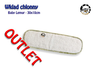 OUTLET Wkład chłonny Baby Lemur-birdseye, 30X10cm, 5 warstw