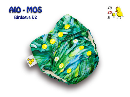 Pieluszka AIO - MOS - Birdseye V2, Wodorosty