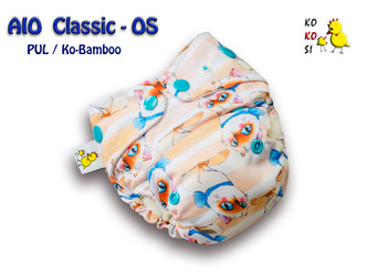 Pieluszka AIO - OS, Ko-Bamboo, Kociaki