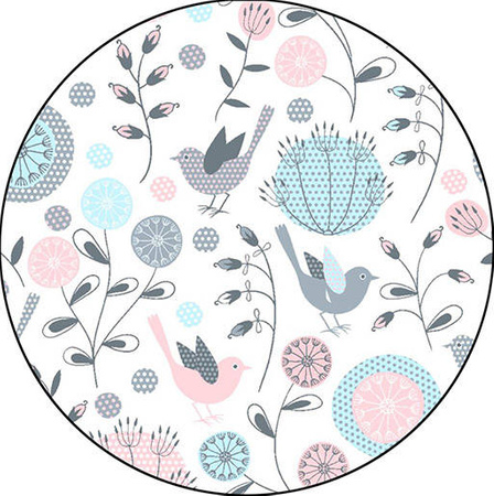 Podpaska MAXI Dmuchawce/welur czerwony