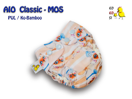 Pieluszka AIO - MOS, Ko-Bamboo, Kociaki