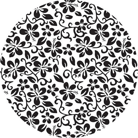 Podpaska MIDI, Hibiskus czarny/welur czerwony