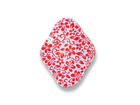 Podpaska MINI, Hibiskus czerwony/welur czerwony