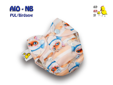 Pieluszka AIO-NB, Kociaki, PUL/Birdseye