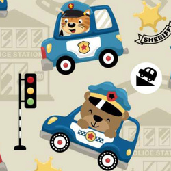 Dzianina PUL , Retro Kwiatki