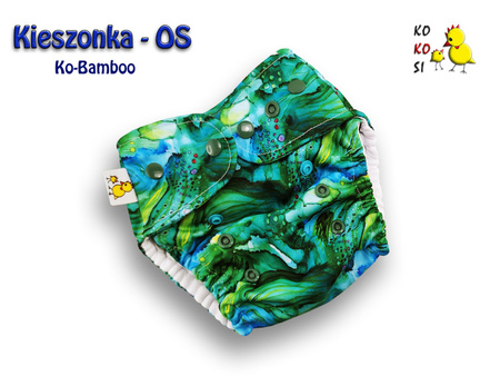 Kieszonka OS  PUL/Ko-Bamboo, Wodorosty